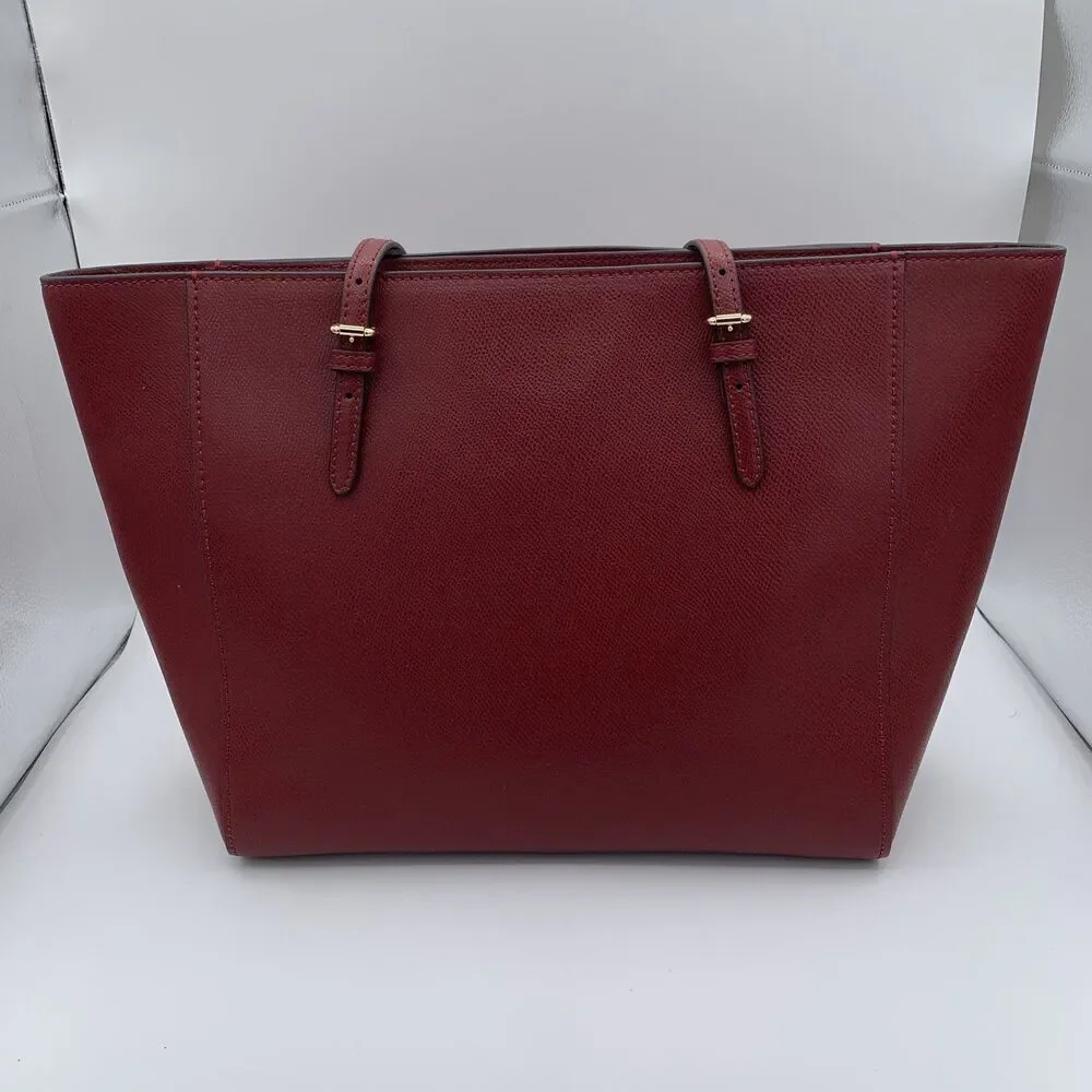 Coach red leather